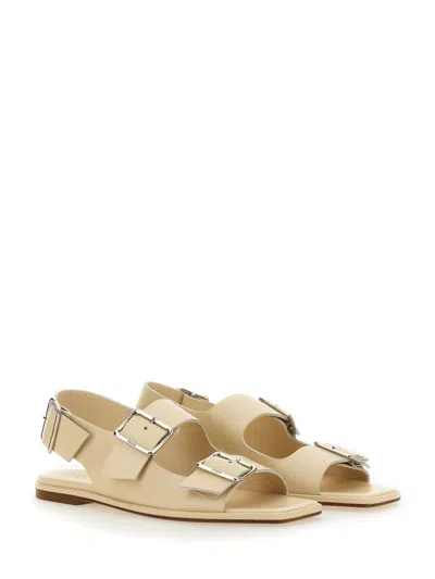 Aeyde Sandal With Buckle In Ivory