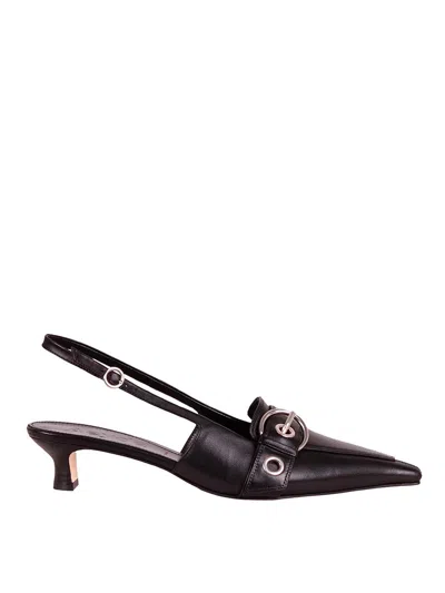 Aeyde Liz Pumps With T-bar Detail In Black