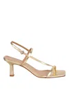 Aeyde Elise Leather Thong Sandals In Gold