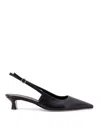 Aeyde Catrina Leather Kitten-heel Slingback Pumps In Black