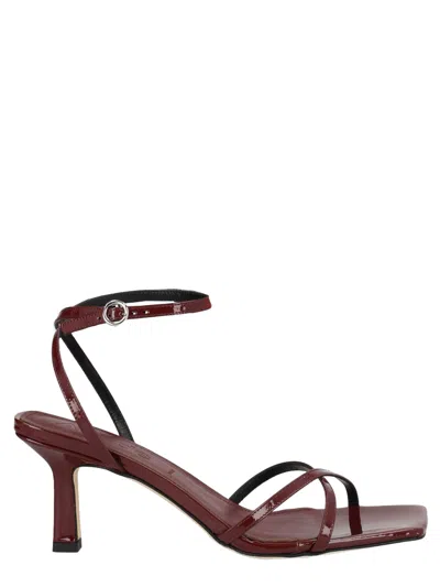 Aeyde Maevve Leather Strappy Sandals In Red