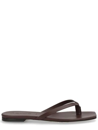 Aeyde Neutrals Renee Square Toe Nappa Leather Sandals In Multi