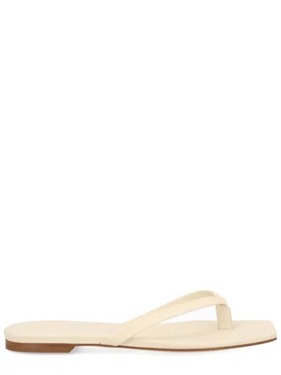 Aeyde Ivory Nappa Leather Cross Breed Lamb Leather Flats In Neutral