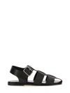 Aeyde Buckle Fastened Cut Out Sandals In Black