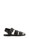 Aeyde Strappy Open Toe Flat Sole Sandals In Brown