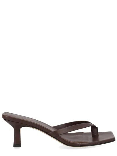 Aeyde Brown Slip-on Heels In Multi
