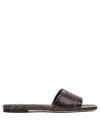 Aeyde Anna Snakeskin-effect Square-toe Sandals