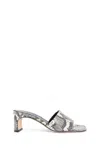 Aeyde Jeanie Snake-embossed Mule Sandals In Multicolor