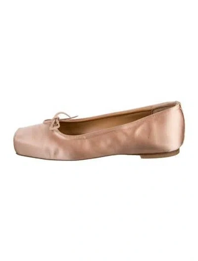 Pre-owned Aeyde Satin Ballet Flats In Pink