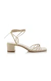 AEYDE SERAFINA LACE-UP LEATHER SANDALS