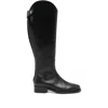Aeyde Zip-detailng Leather Boots In Black