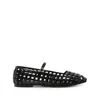 Aeyde Uma Caged Cut-out Patent-leather Mary Jane Ballet Flats In Black
