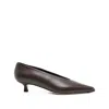 Aeyde Clara 35 Python-effect Leather Pumps In Brown
