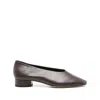 Aeyde Brown Delia Leather Ballerina Flats In Brown