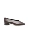 Aeyde Womens Dark Brown Delia Pointed-toe Leather Heeled Courts In Brown