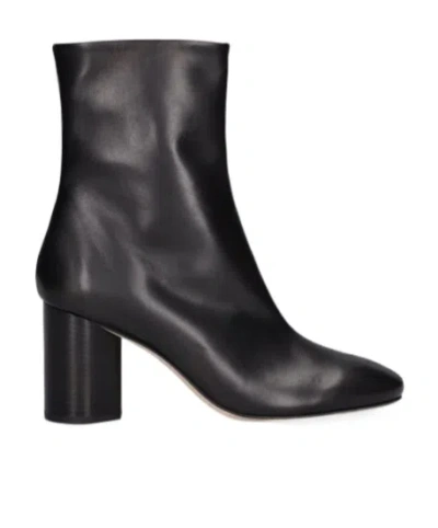 Aeyde Bottines Noires Alena En Cuir In Black