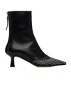 Aeyde Sila Mini Stud Leather Boots In Black