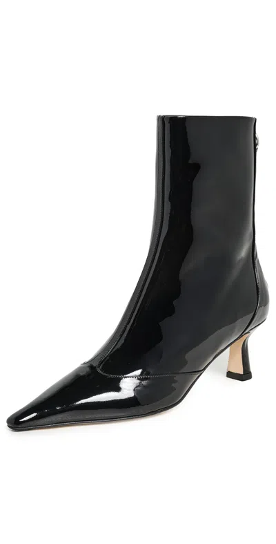 Aeyde Sila Patent Calf Leather Booties Black
