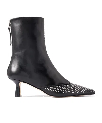 Aeyde Sila Studded Leather Ankle Boots In Black