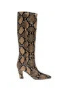 Aeyde Silva Patterned Heeled Boots In Multi