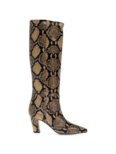 Aeyde Silva Patterned Heeled Boots In Multi
