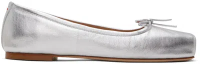 AEYDE SILVER GABRIELLA BALLERINA FLATS