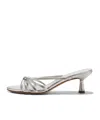 Aeyde Silver Strappy Mule Sandals In Silver