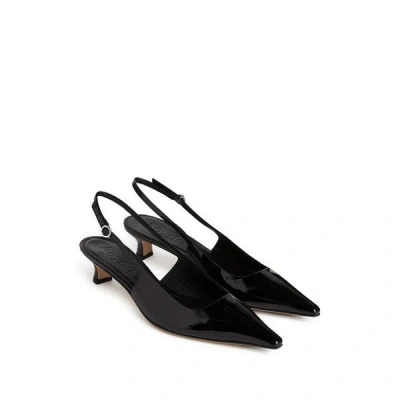 Aeyde Sling-back Catrina En Cuir Verni In Black