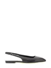 Aeyde 10mm Geraldine Napa Slingback Flats In Black