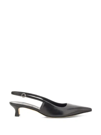 Aeyde Slingback Pointed-toe Mules In Black
