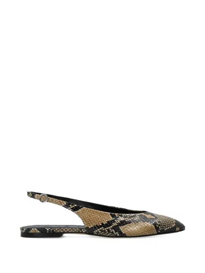 Aeyde Snake-pattern Flat Pumps In Multi