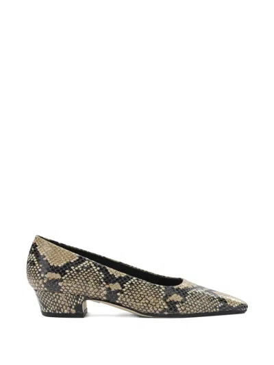 Aeyde Snake Print Heeled Pumps In Black