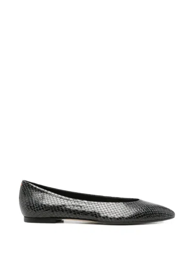 Aeyde Snake-effect Leather Ballet Flats In Animal Print
