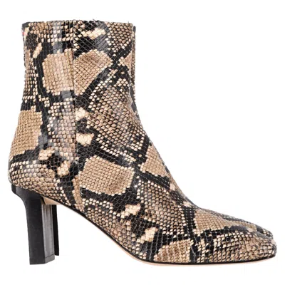 Aeyde Snakeskin-effect Ankle Boots In Animal Print Leather