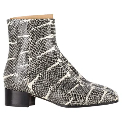 Aeyde Snakeskin-effect Ankle Boots In Animal Print Leather