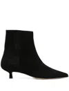Aeyde Sofie 45mm Suede Boots In 黑色