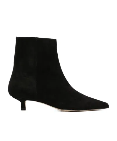 Aeyde Sofie 45mm Suede Boots In Black