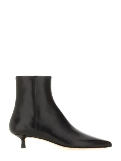 Aeyde 50mm Pointed-toe Ankle Boots In Black