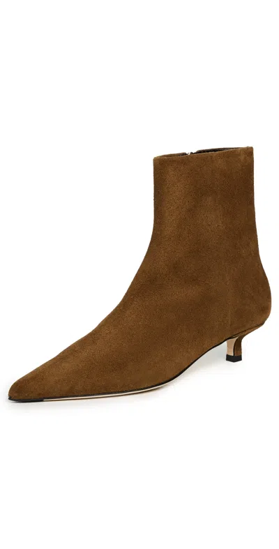 AEYDE SOFIE COW SUEDE LEATHER TOBACCO BOOTS TOBACCO