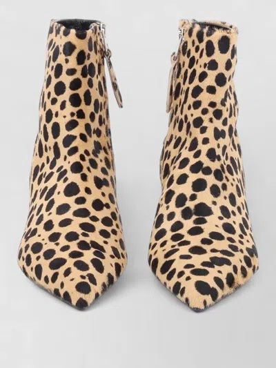 Aeyde Sofie Kitten Heel Ankle Boots Animal Print In Brown