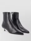 Aeyde Sofie Kitten Heel Pointed Toe Ankle Boots In Black