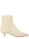 Aeyde Sofie Leather Ankle Boots In Beige