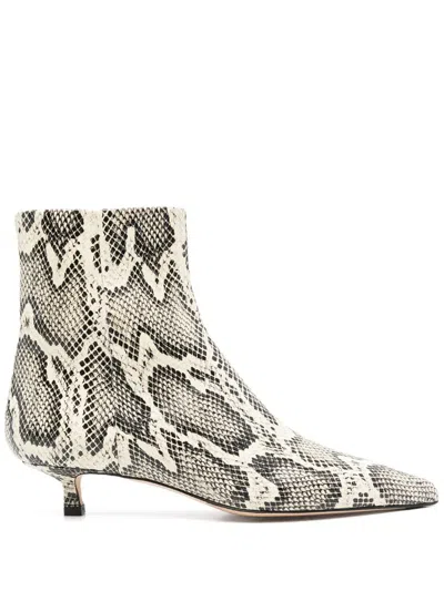 AEYDE AEYDE SOFIE SNAKE PRINT CALF LEATHER CREAMY SHOES