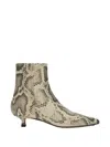Aeyde Sofie Snakeskin-effect Ankle Boots In Multi