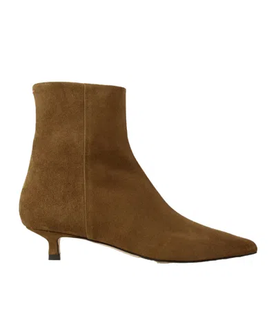 Aeyde Sofie Suede Ankle Boots In Brown