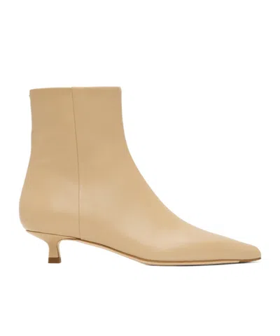 Aeyde Sofie Zipper Short Boots In Nude
