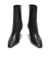 Aeyde Solid Color Ankle Heeled Boots In Black