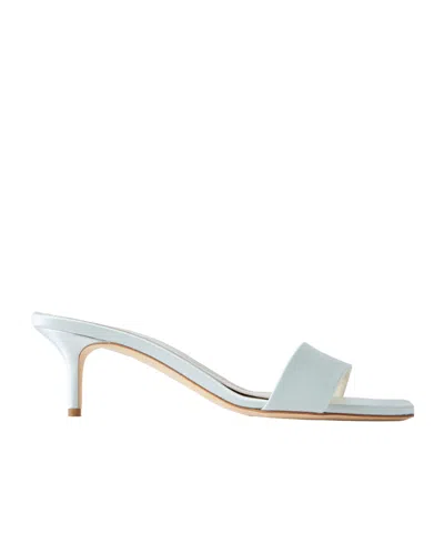 Aeyde Solid Color Satin Mules In Multi