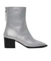 Aeyde Square Head And Ankle Boots In Gray