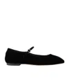 Aeyde Square Head Flat-soled Shoes In Black